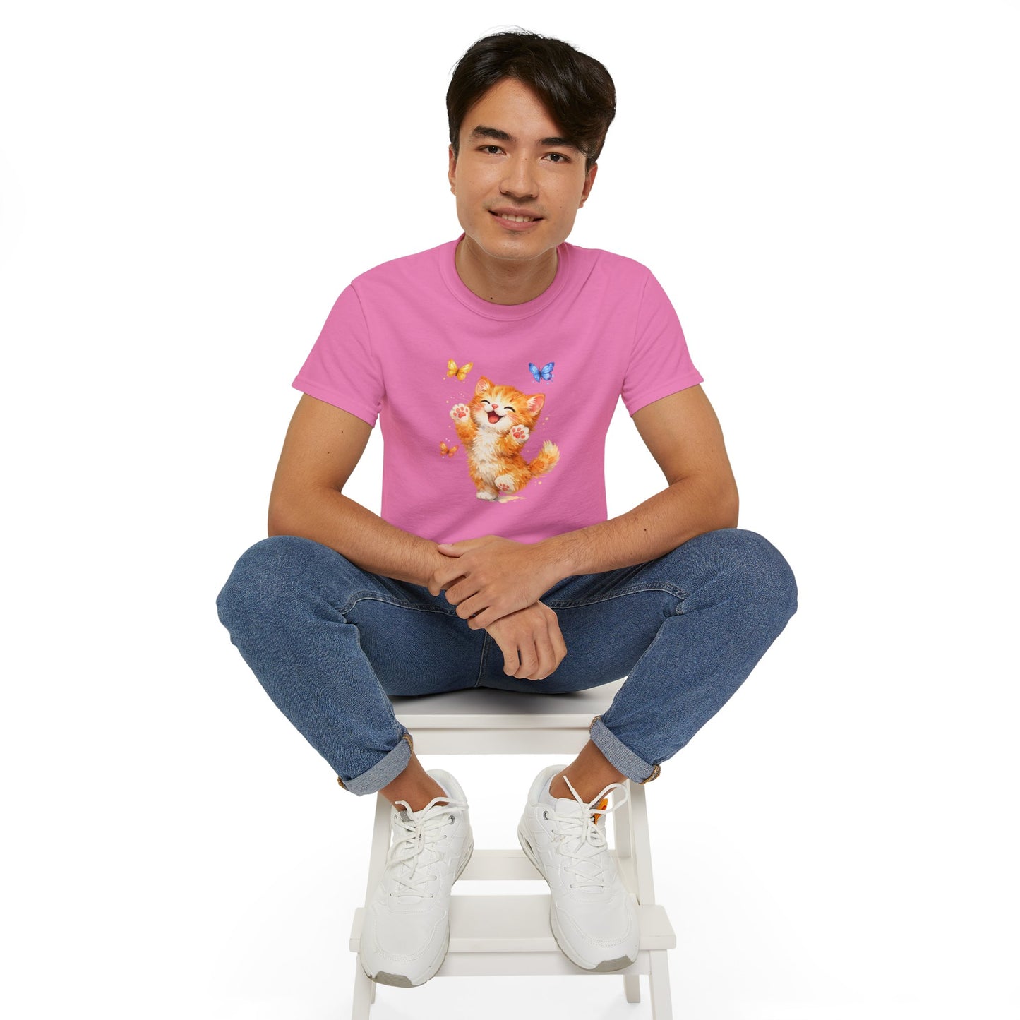 Playful Kitty T-Shirt — Cute Cat Graphic Tee