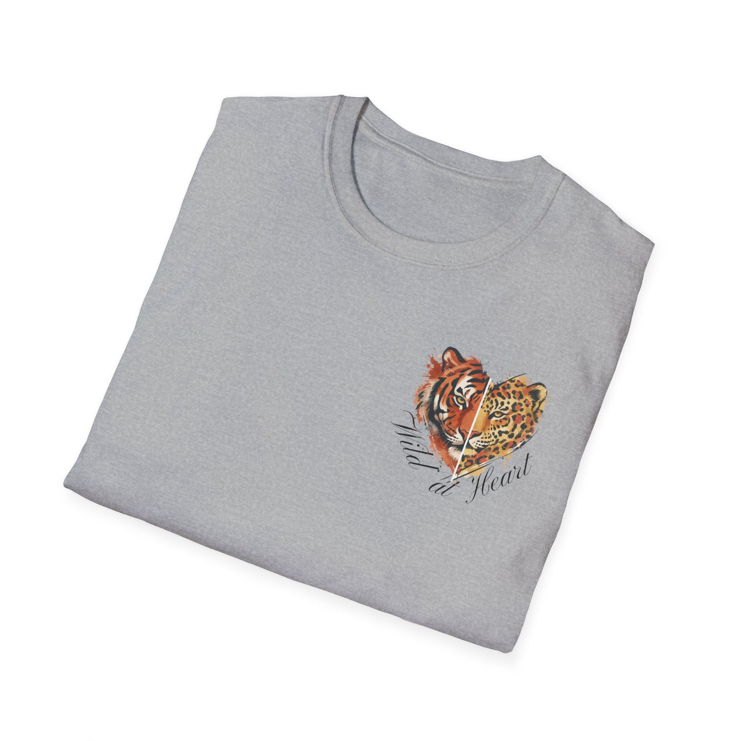 Wild at Heart T-Shirt — Watercolor Leopard Heart Graphic Tee