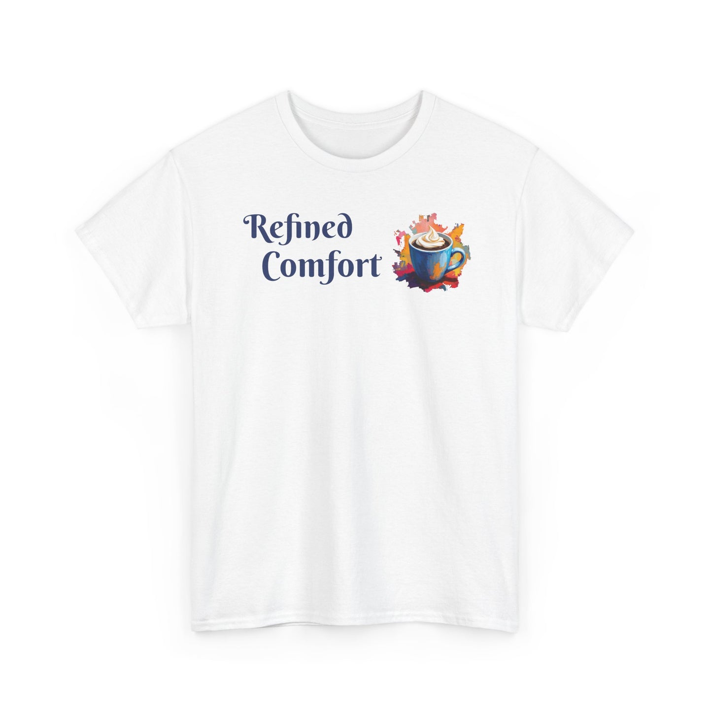 Refined Comfort Tee — Cozy Tea Cup Graphic Shirt