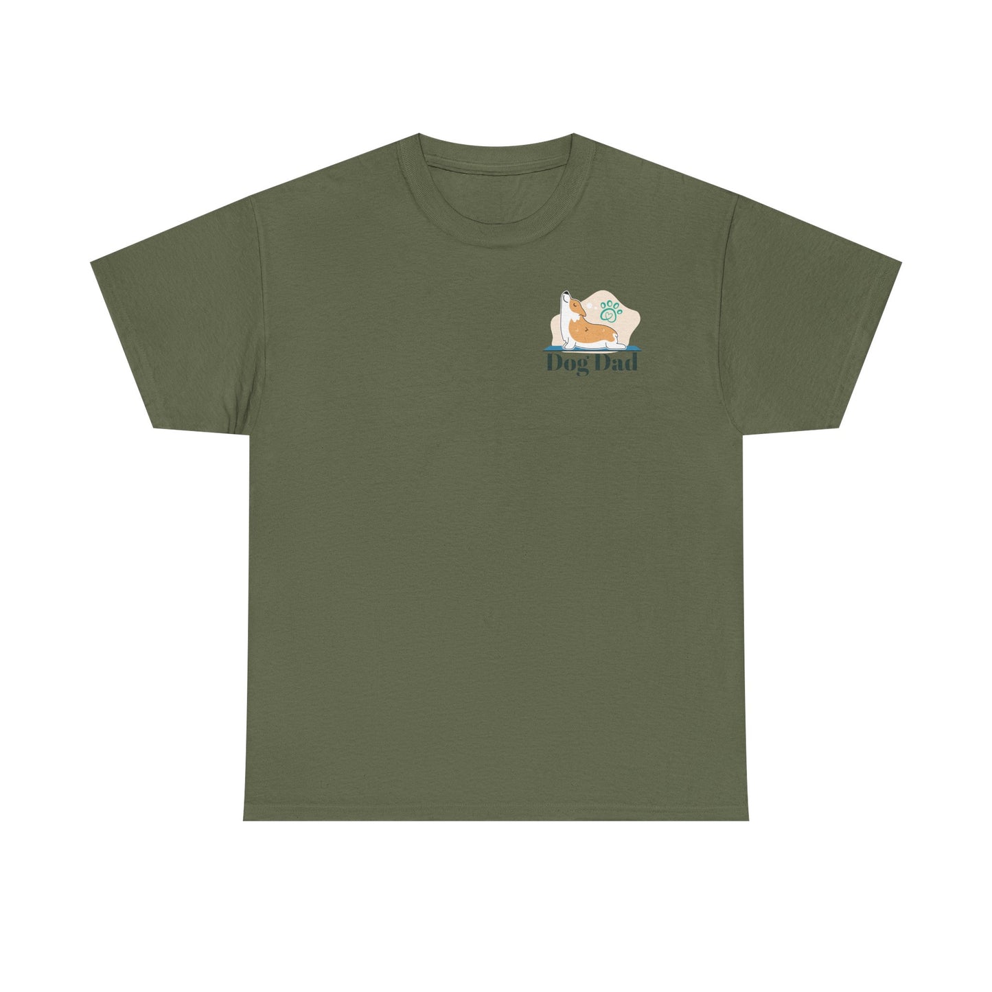 Dog Dad T-Shirt — Cute Sleeping Dog Chest Print, Gift for Dog Lovers