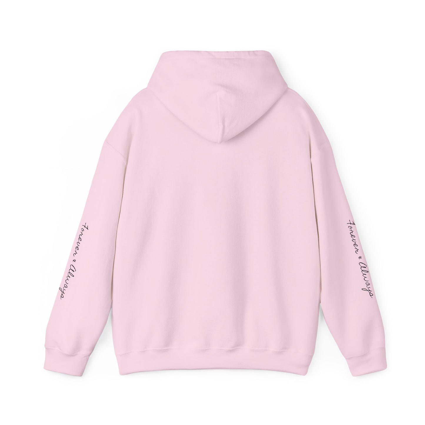 Hoodie - 'Love Forever & Always' Heart Script Pullover