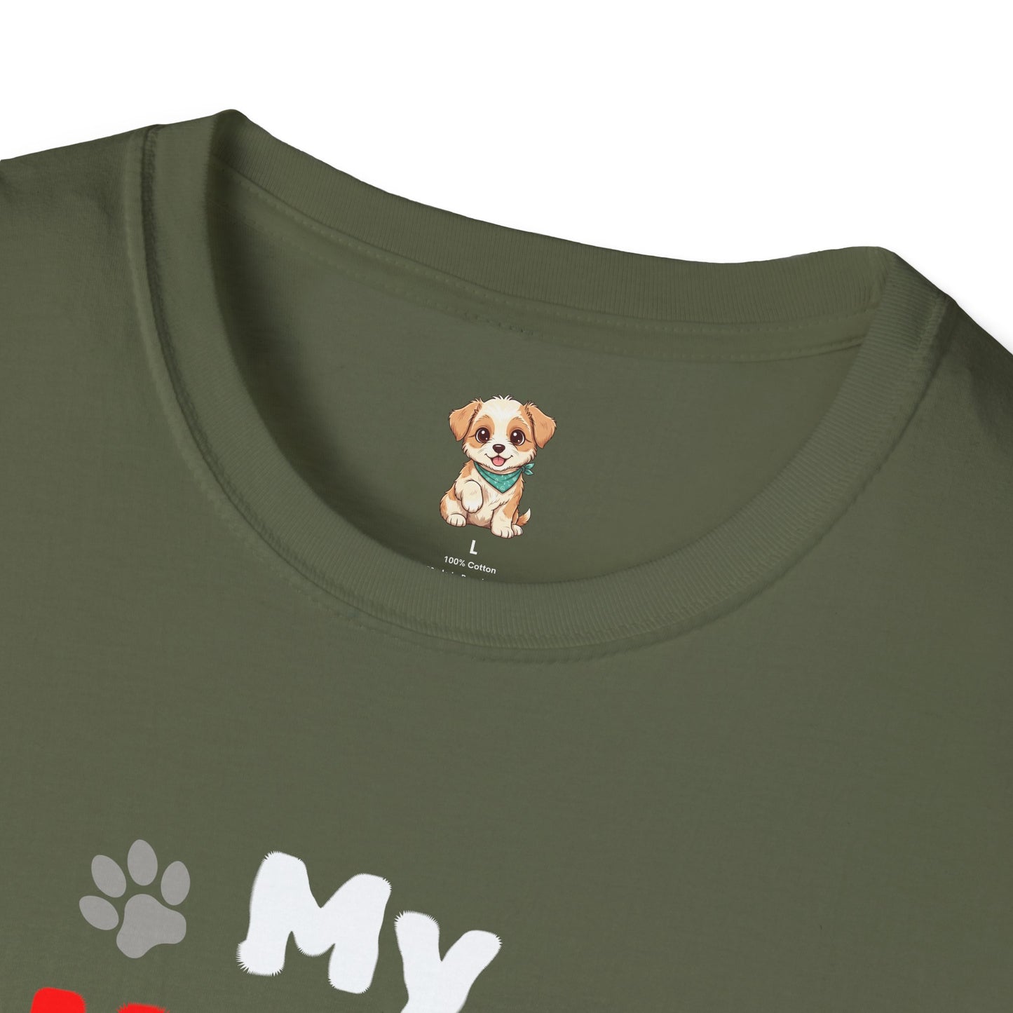 “My Heart Has Four Paws” Pet Lover T-Shirt