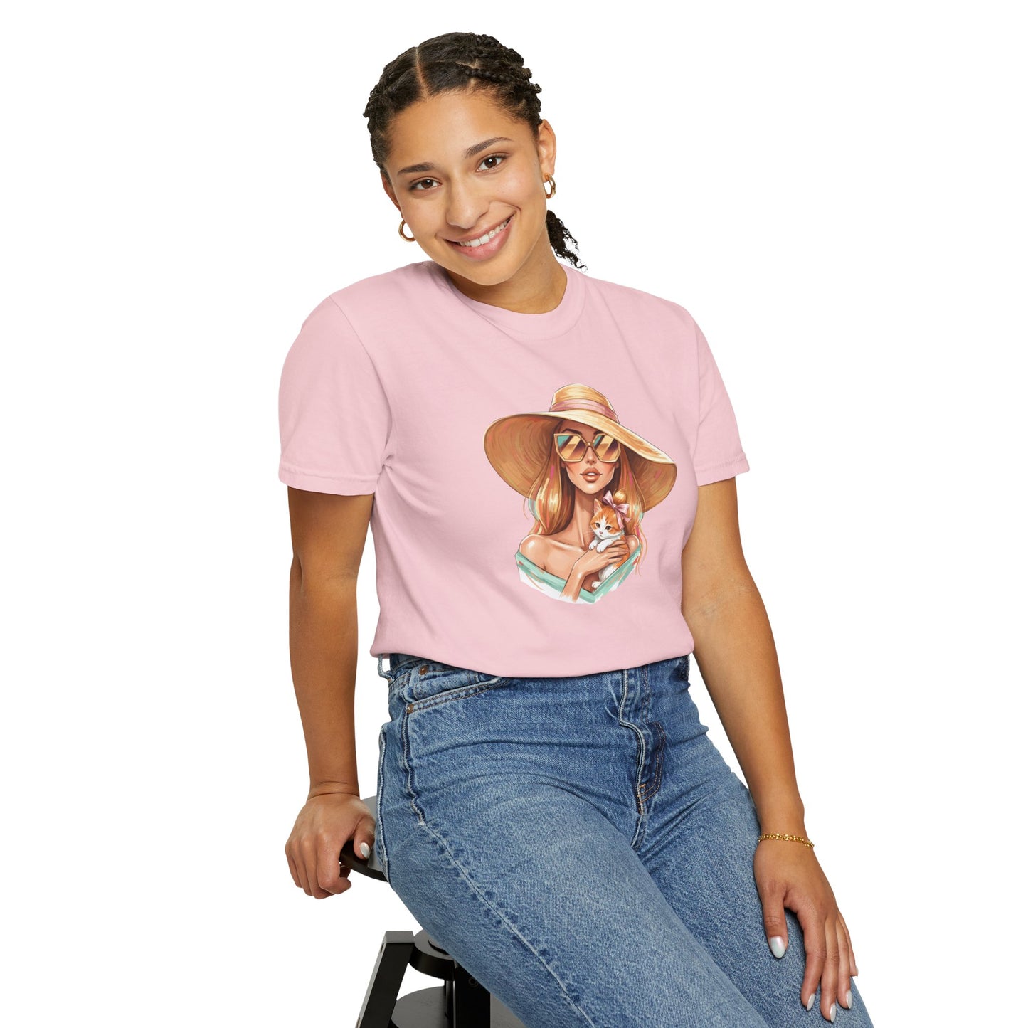 Fashion Icon Hugging Cat T-Shirt