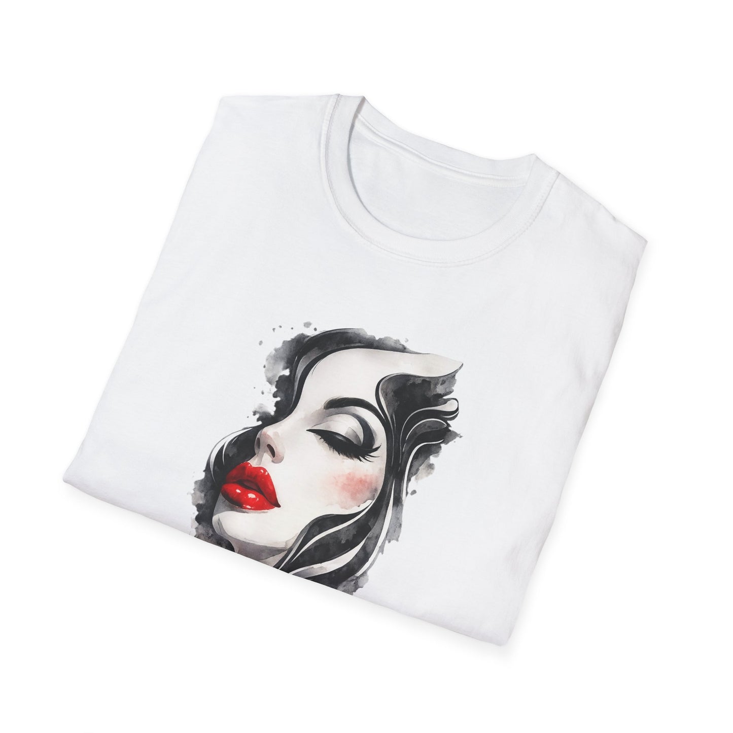 Fashion T-Shirt — Female Close-Up Portrait Graphic Tee