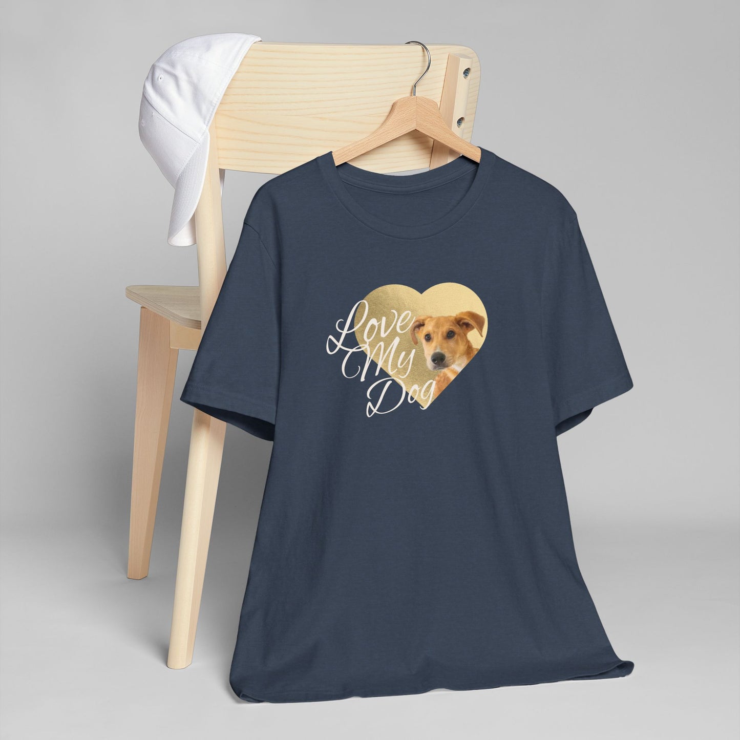 Dog Lover Heart T-Shirt — "Love My Dog" Cute Pet Photo Tee
