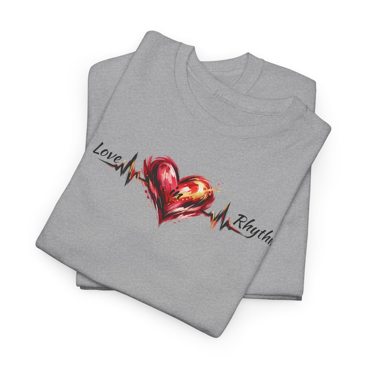 Love in Rhythm T-Shirt — Romantic Typography Tee