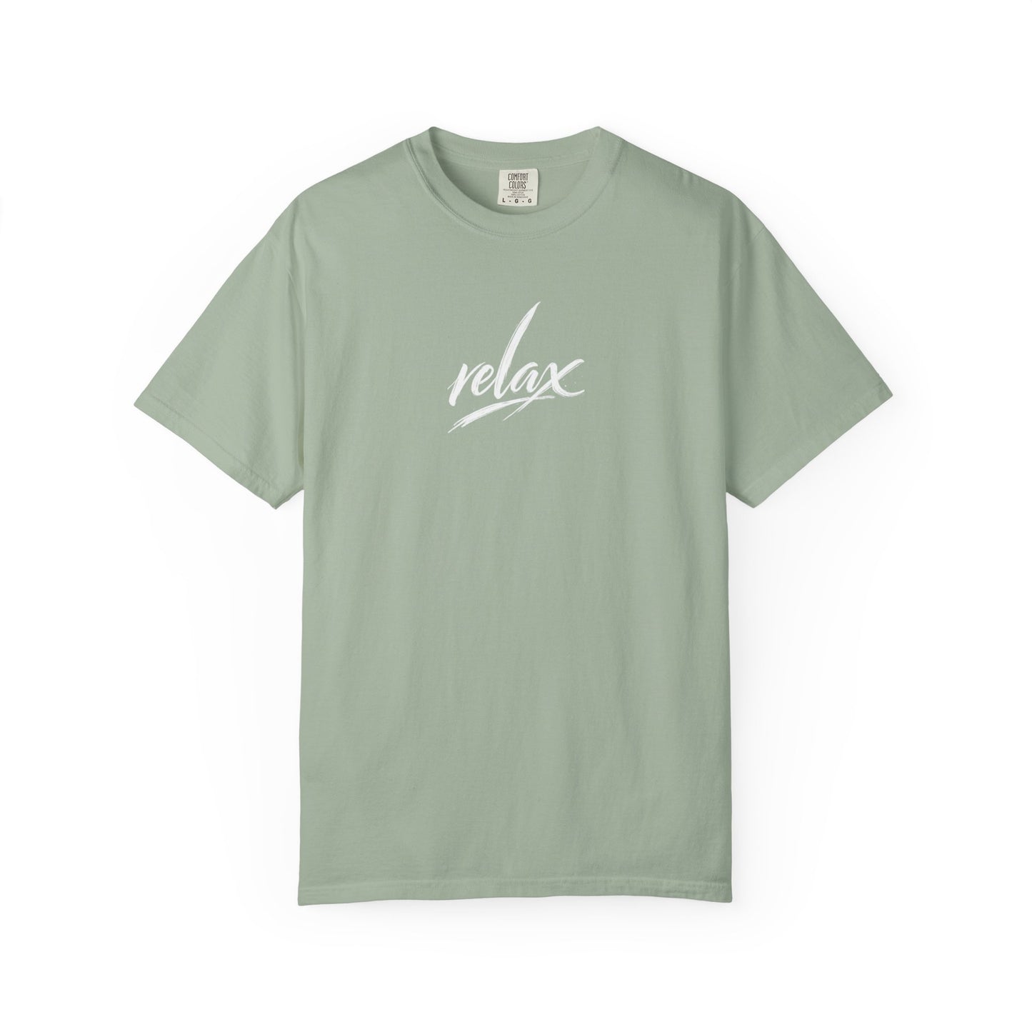 Relax Classic Garment-Dyed T-Shirt — Minimal White Crew Tee