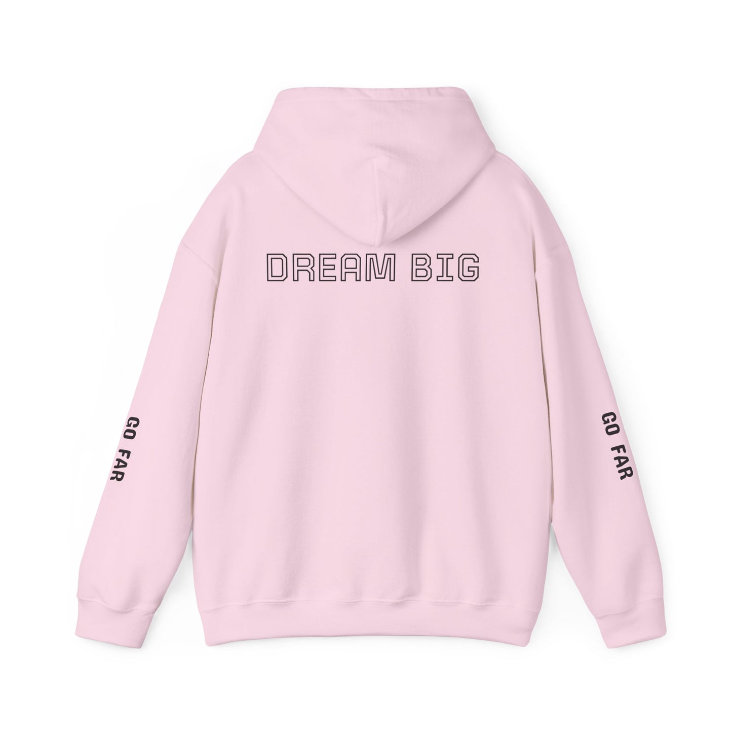 Dream Big Hoodie — Inspirational Watercolor Text Hooded Sweatshirt