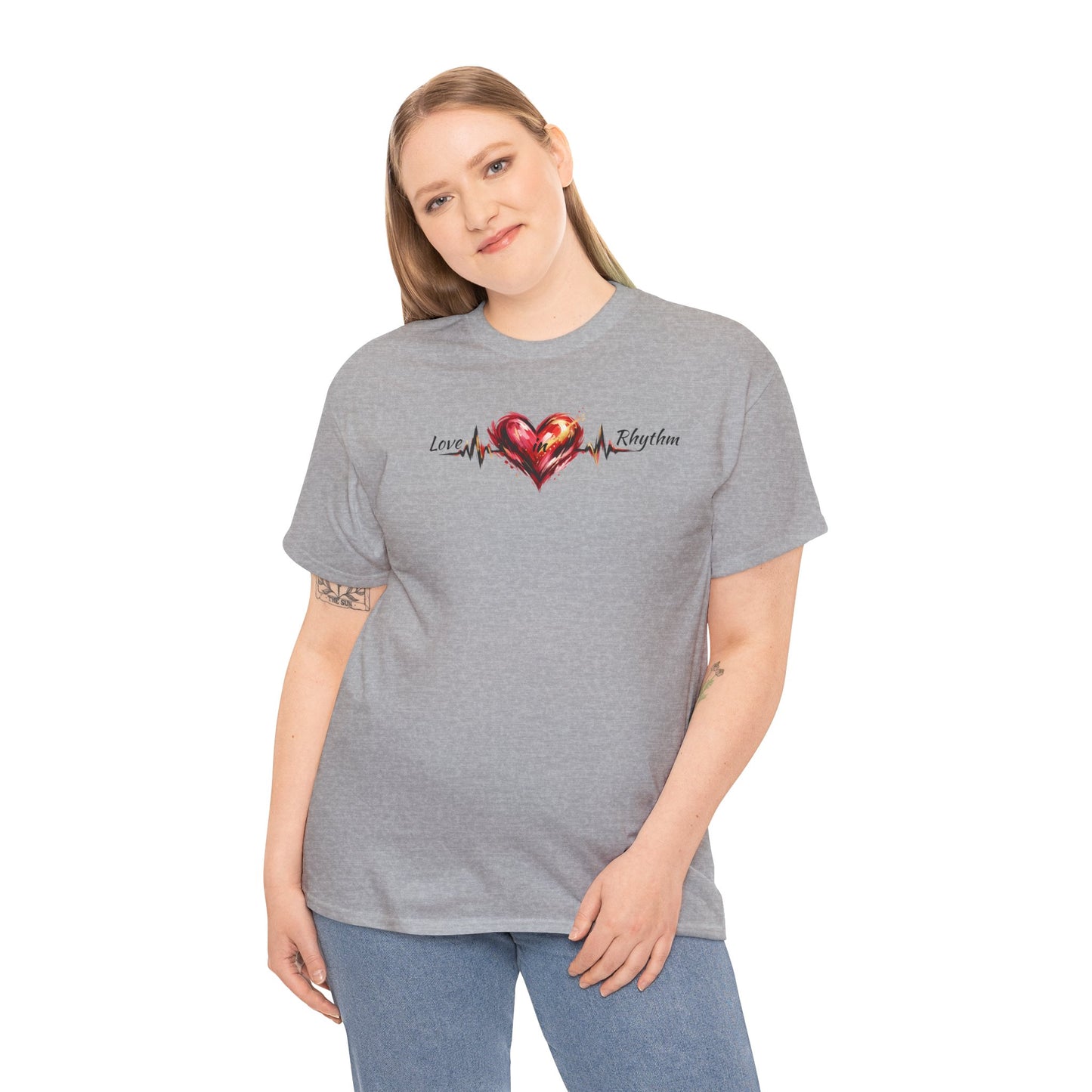 Love in Rhythm T-Shirt — Romantic Typography Tee