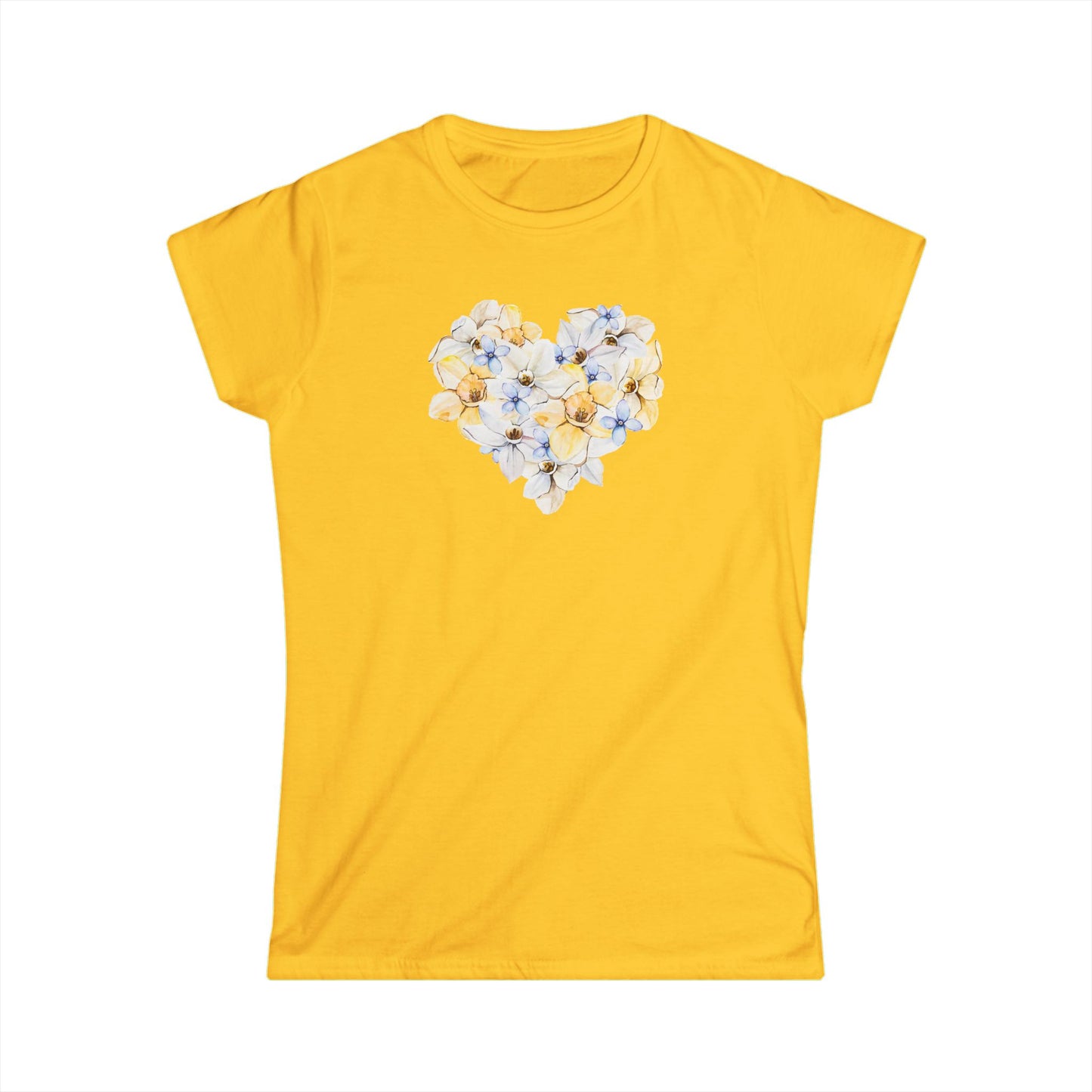 Floral Heart Women's Tee — Romantic Flower Heart Graphic Shirt