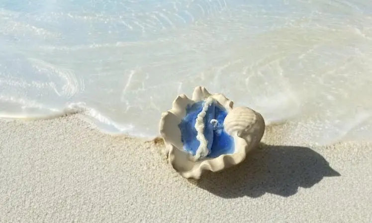 Beeswax Sea Candle: 3D Ocean Design, Eco-Friendly Home Decor MehrArt collections