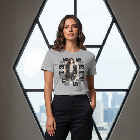 She Leads She Loves Graphic Tee — Feminine Empowerment T-Shirt