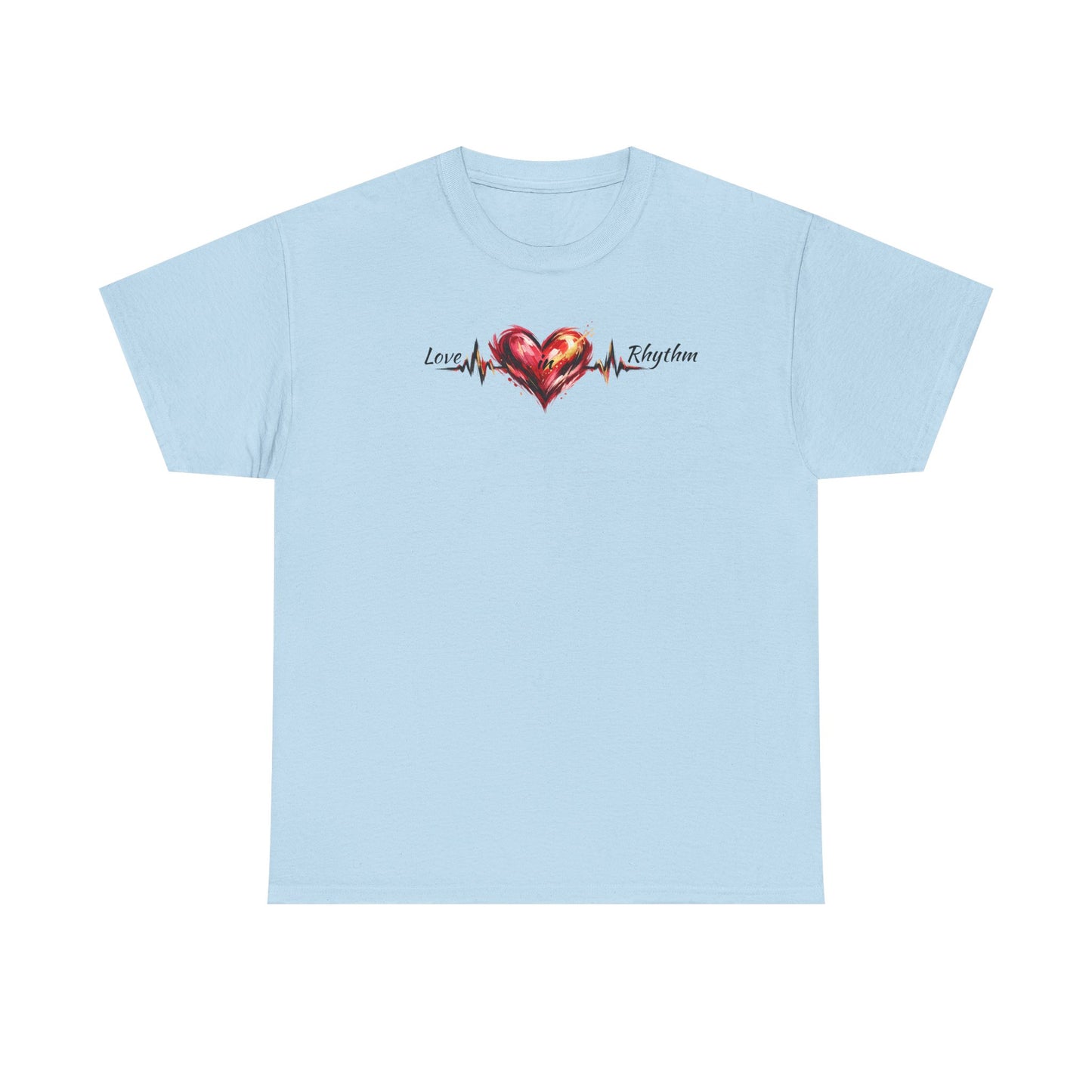 Love in Rhythm T-Shirt — Romantic Typography Tee