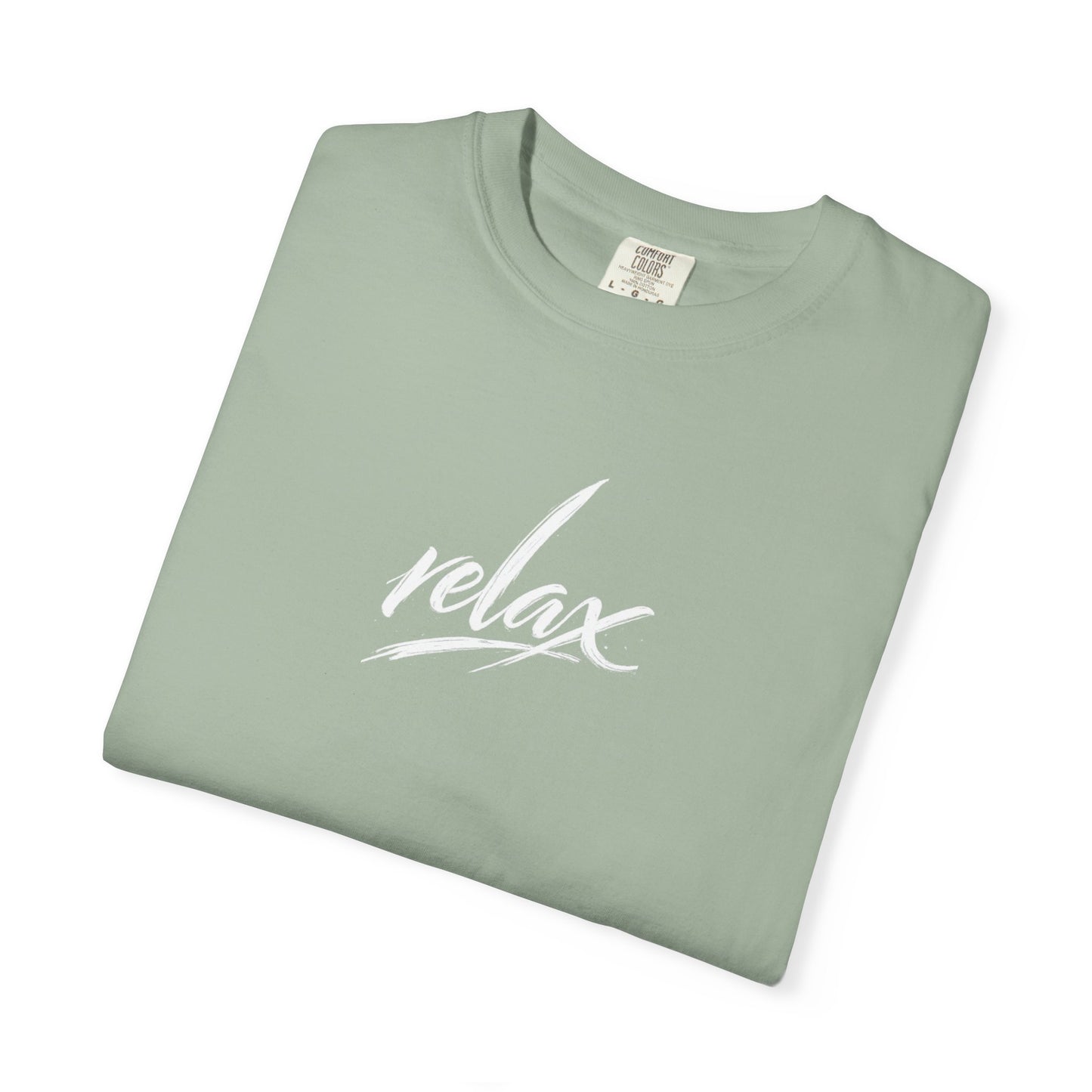Relax Classic Garment-Dyed T-Shirt — Minimal White Crew Tee