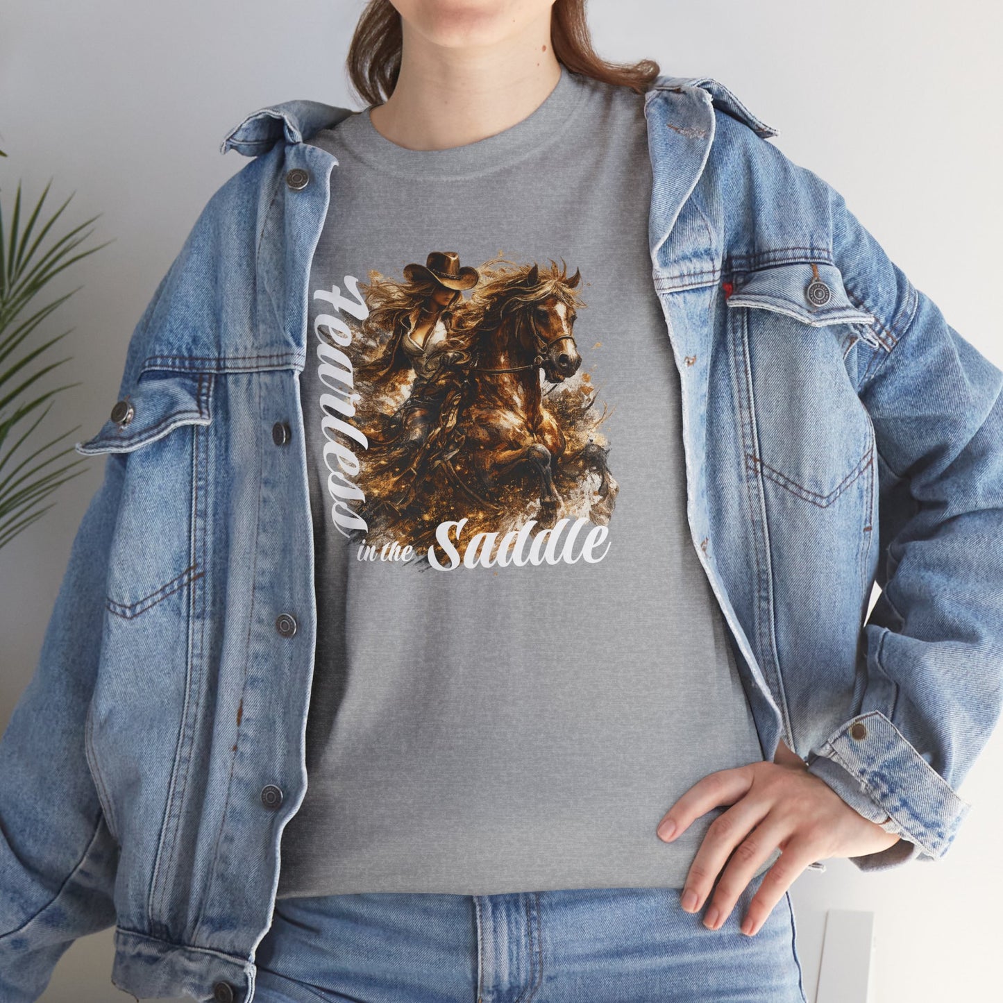 T-Shirt — 'Freedom in the Saddle' Horse Rider Graphic Tee