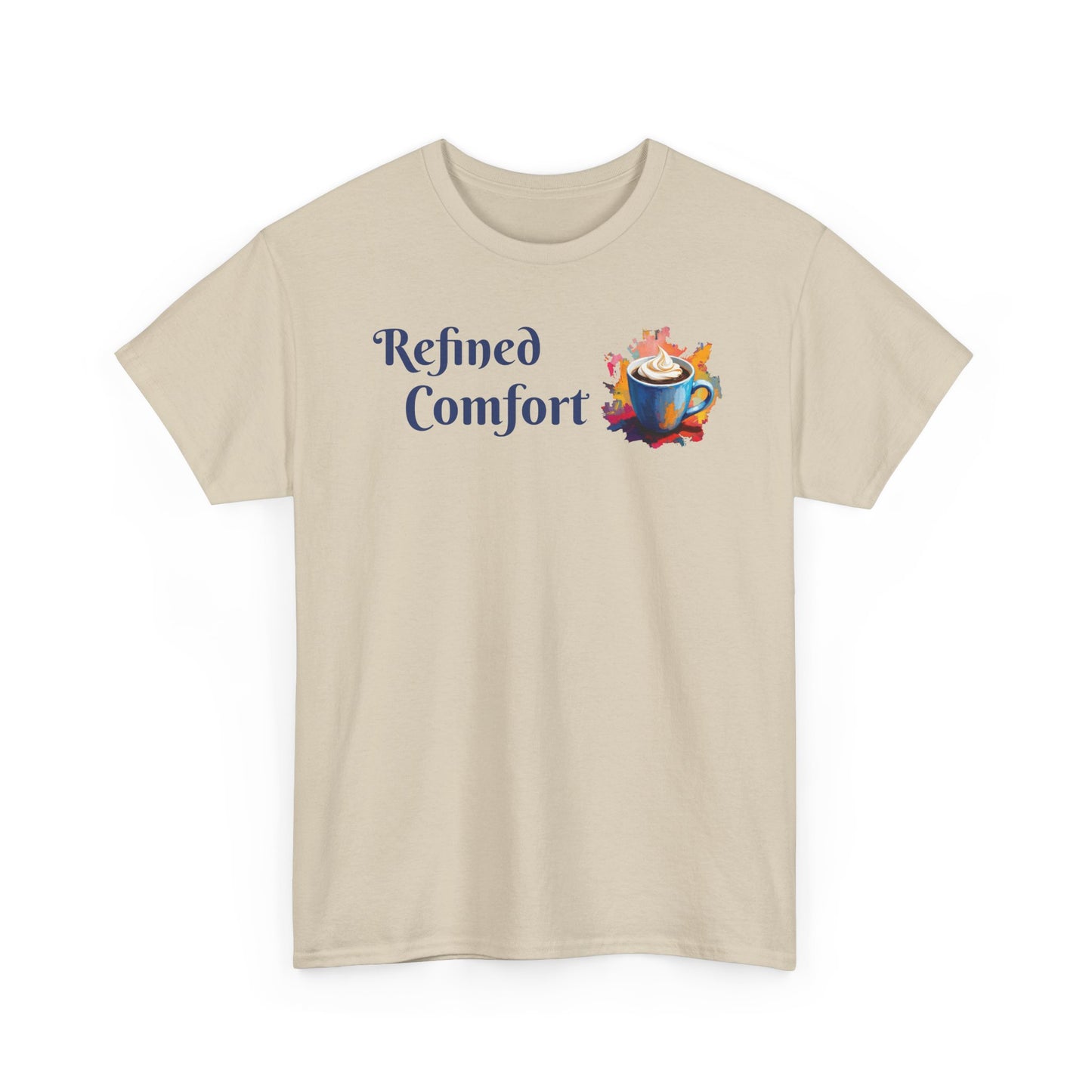 Refined Comfort Tee — Cozy Tea Cup Graphic Shirt