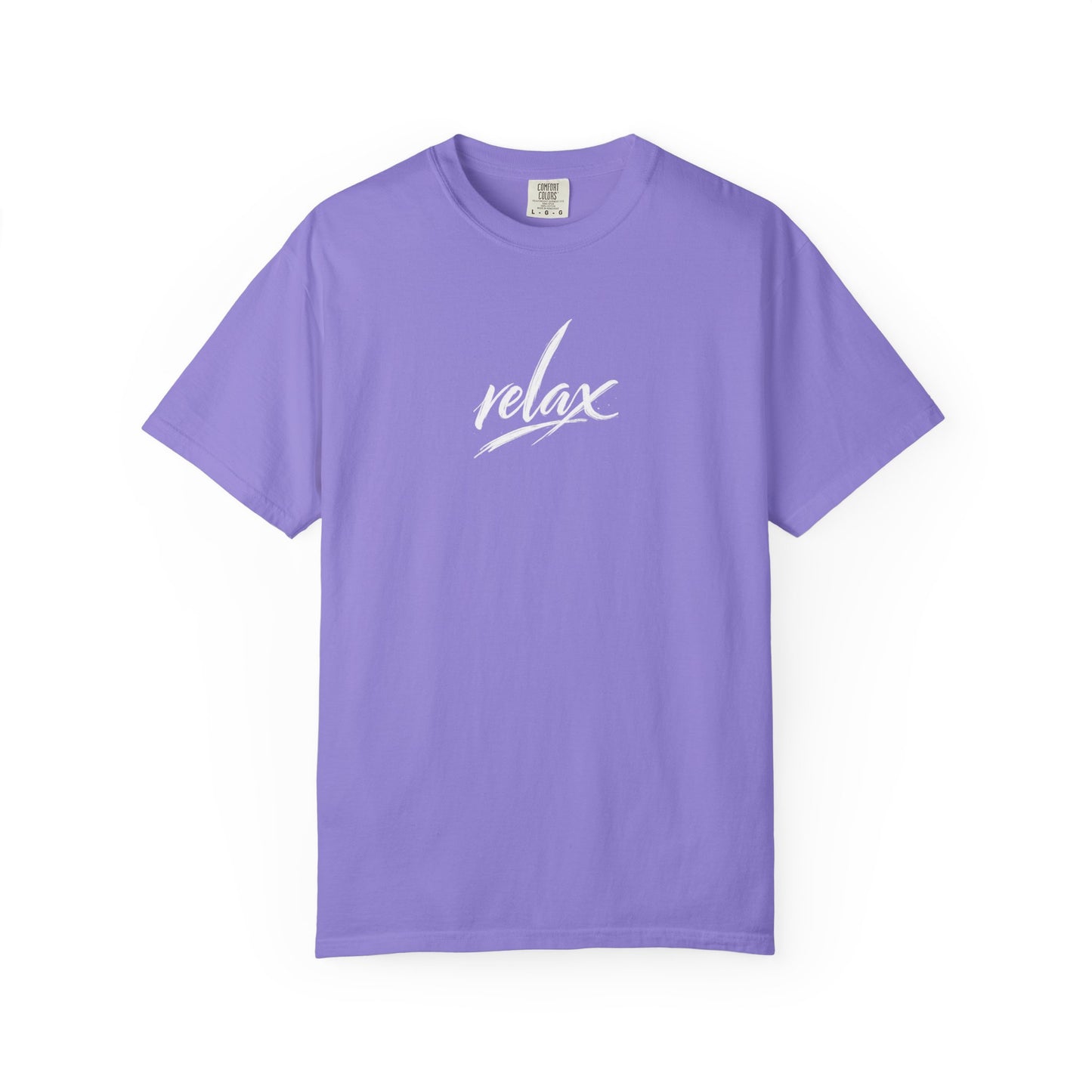 Relax Classic Garment-Dyed T-Shirt — Minimal White Crew Tee