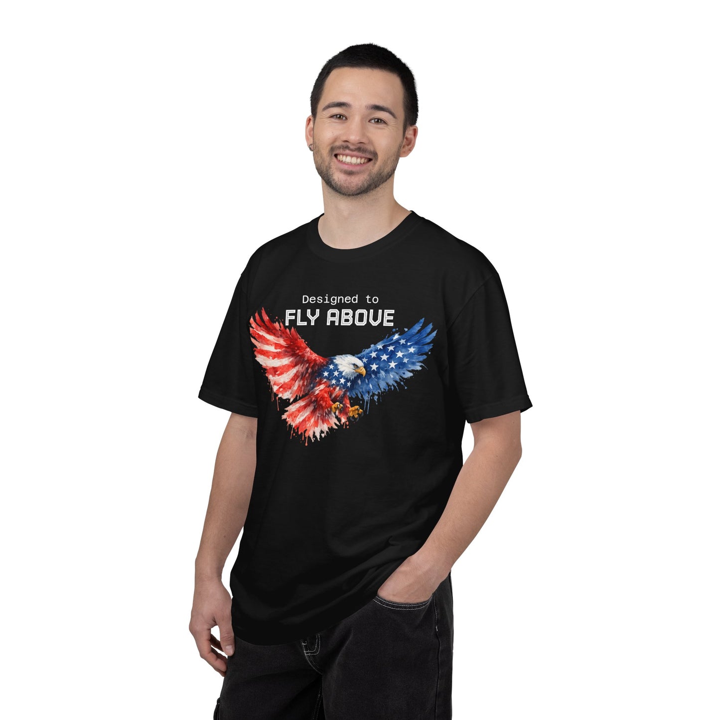 American Eagle Flag T-Shirt — Patriotic Bald Eagle Design