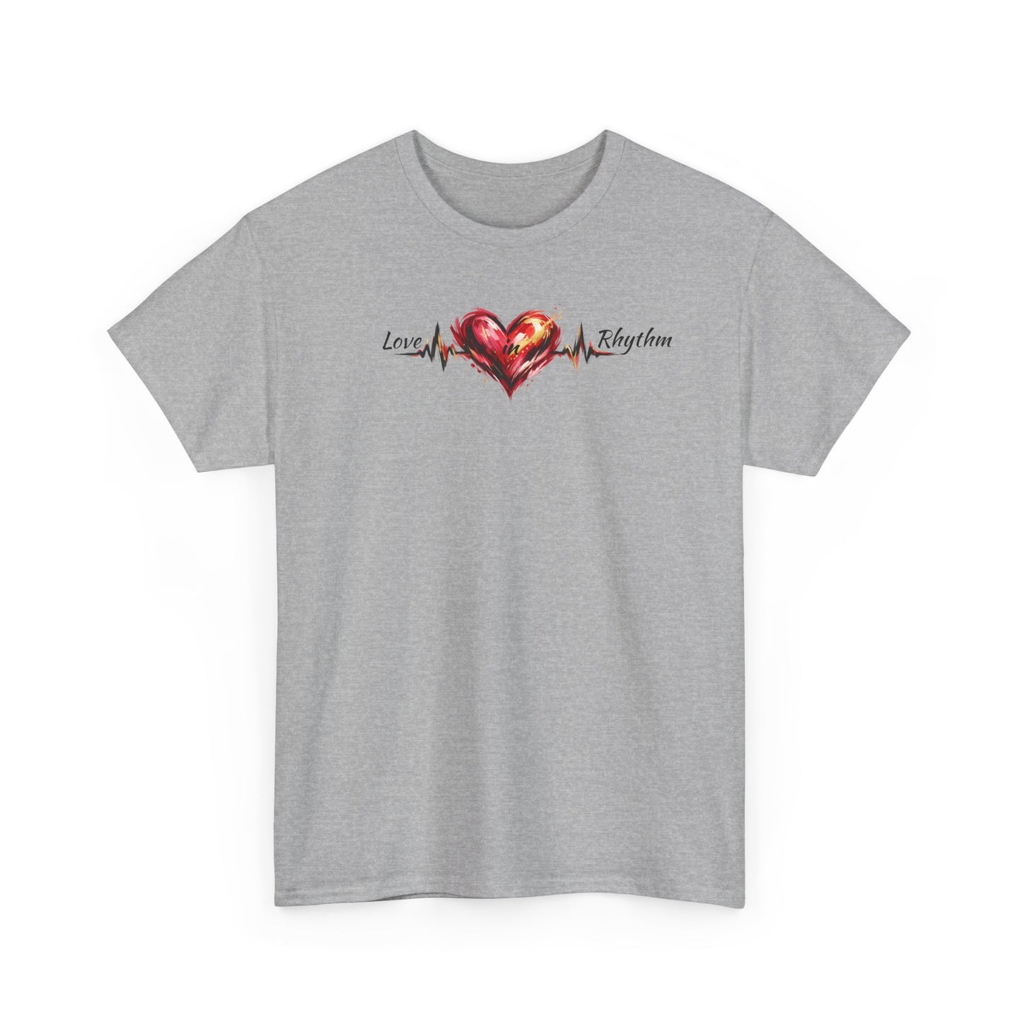 Love in Rhythm T-Shirt — Romantic Typography Tee