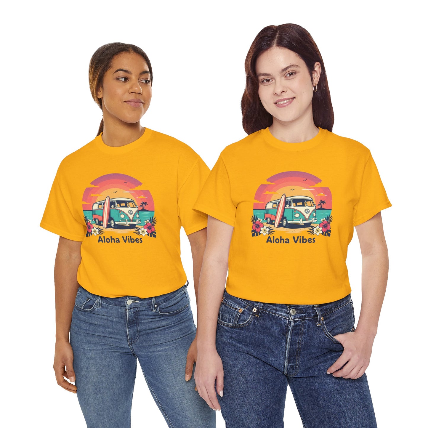 Aloha Vibes Tee — Retro Surf Van Graphic T-Shirt