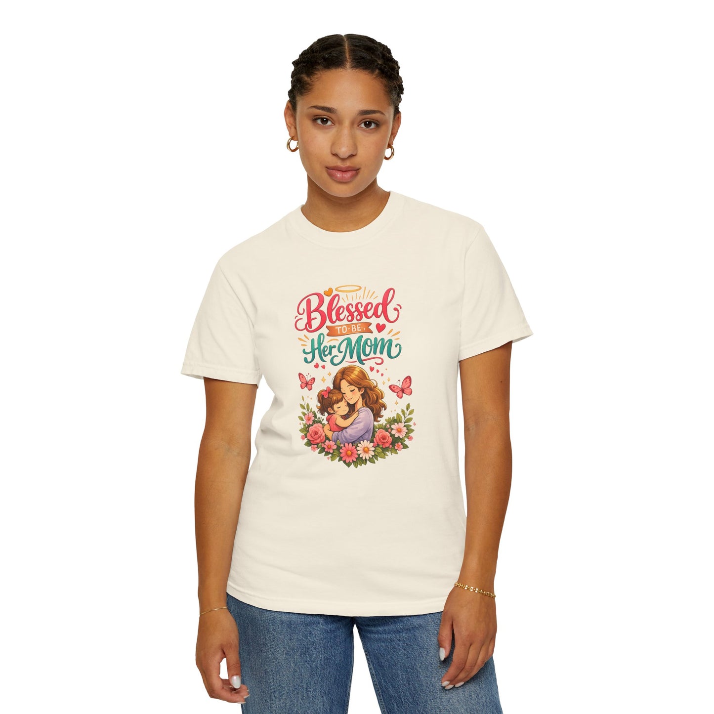 Blessed to Be Her Mom T-Shirt — Mother Daughter Floral Mother's Day Tee