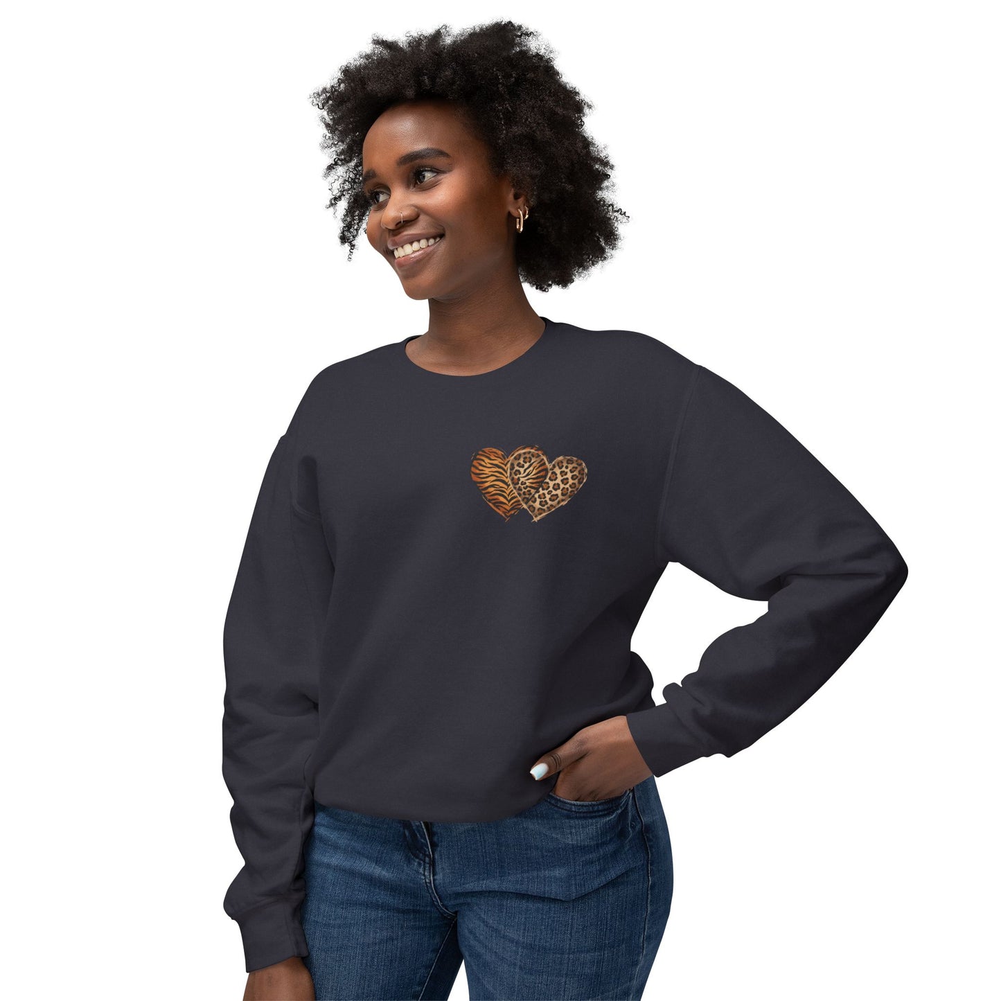 Leopard Heart Crewneck Sweatshirt