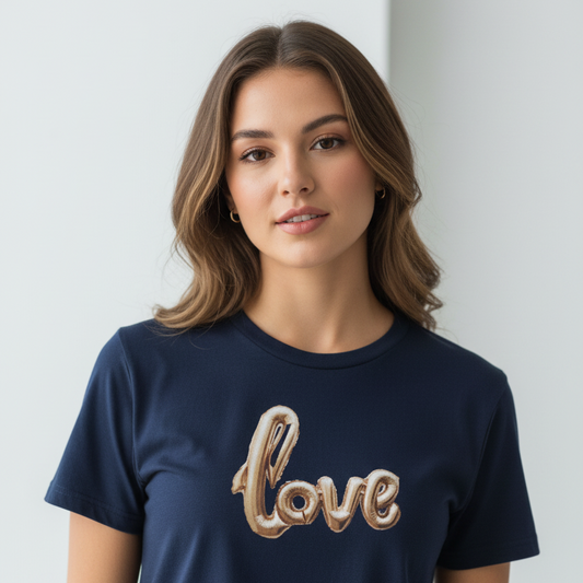 Love Graphic T-Shirt — Minimal Heart Script Tee