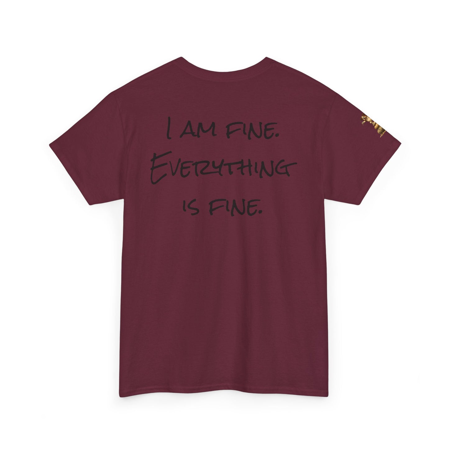 I Am Fine Everything Is Fine T-Shirt — Funny Dog Balancing Graphic Tee