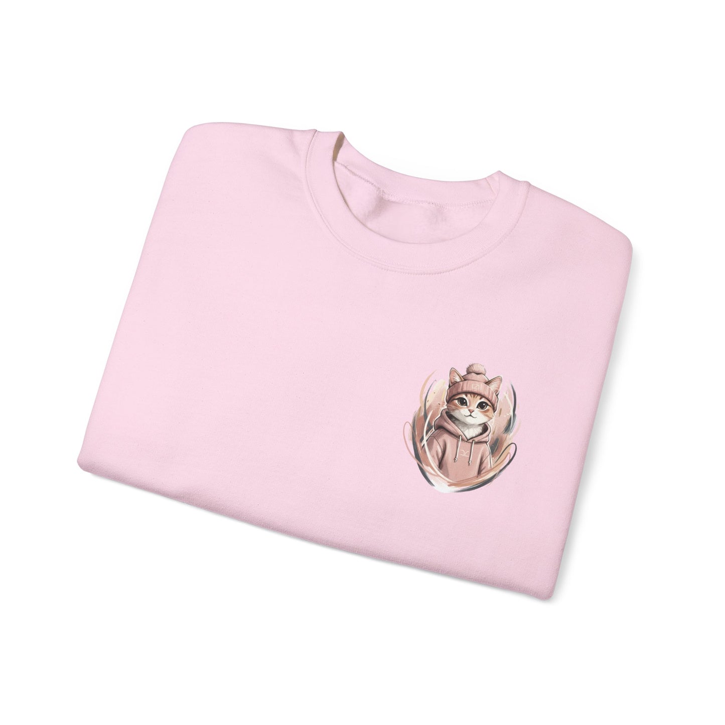 Cat Stays Warm Sweatshirt — Cozy Cat Lover Crewneck
