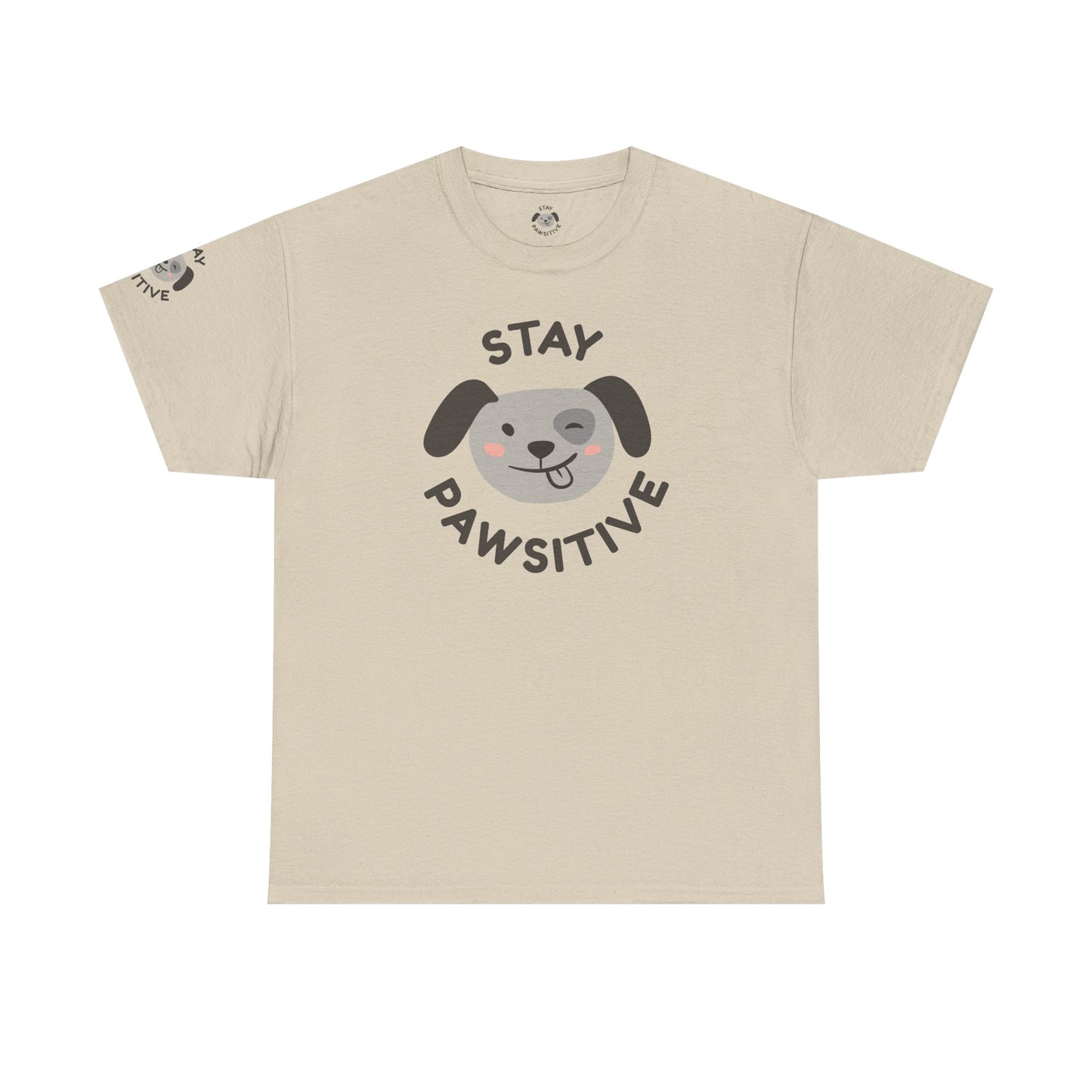 Stay Powsetive! T-Shirt — Positive Cat Vibe Tee