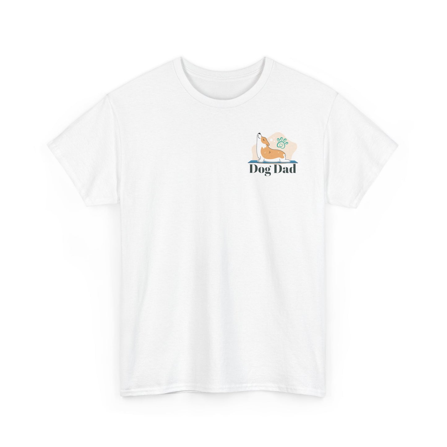 Dog Dad T-Shirt — Cute Sleeping Dog Chest Print, Gift for Dog Lovers