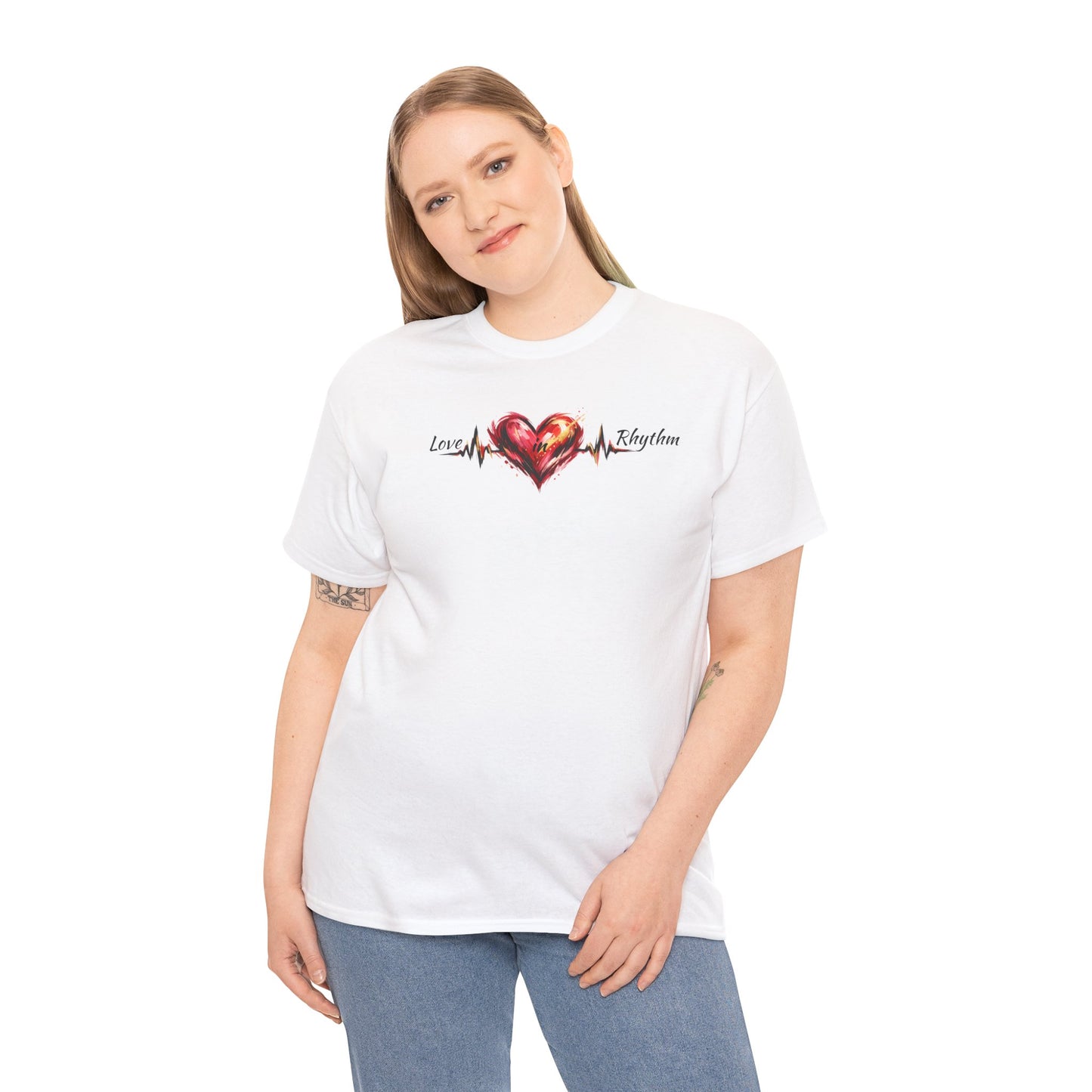 Love in Rhythm T-Shirt — Romantic Typography Tee