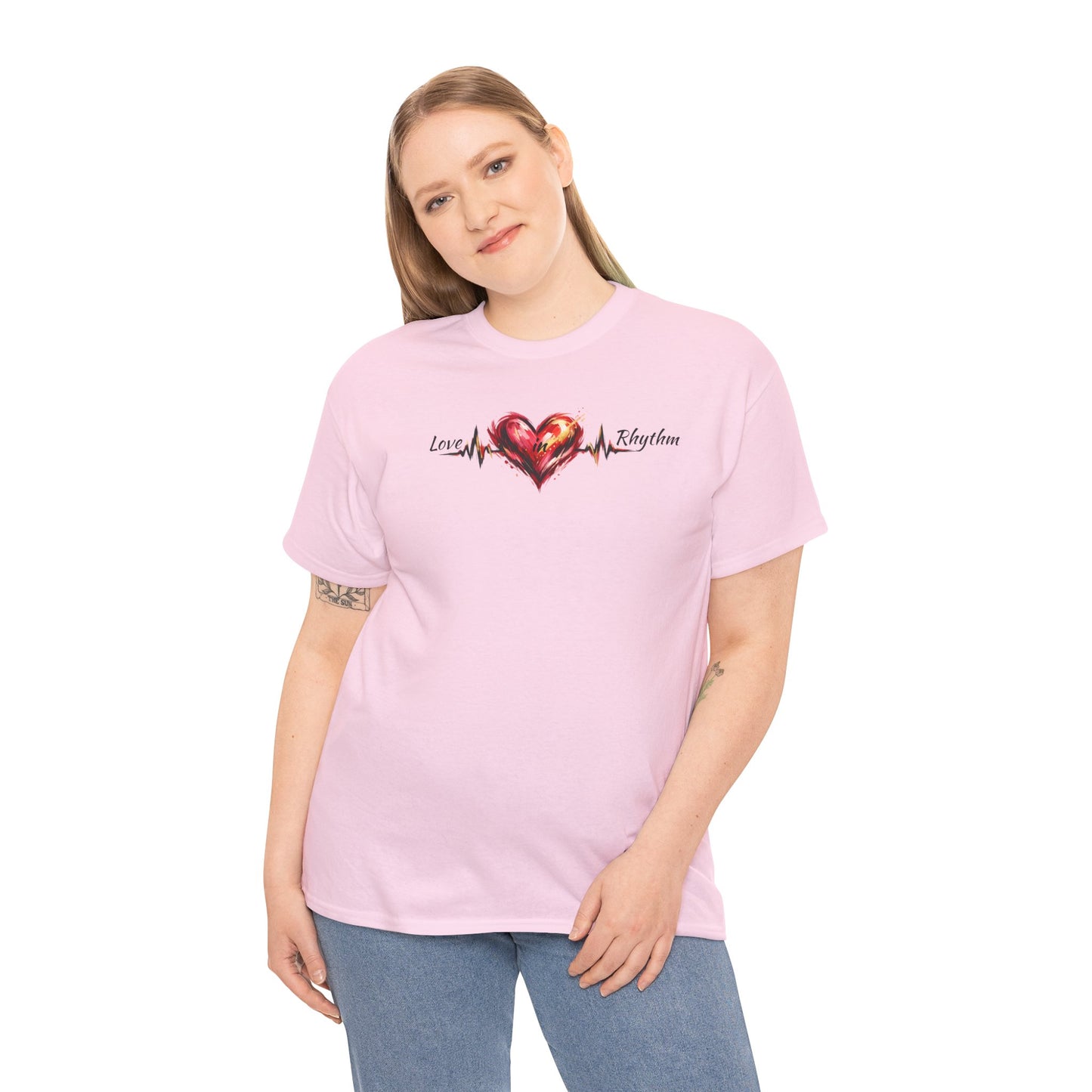 Love in Rhythm T-Shirt — Romantic Typography Tee