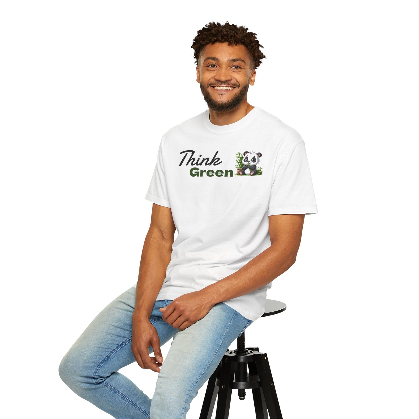 Think Green T-Shirt — Eco Message Garment-Dyed Tee