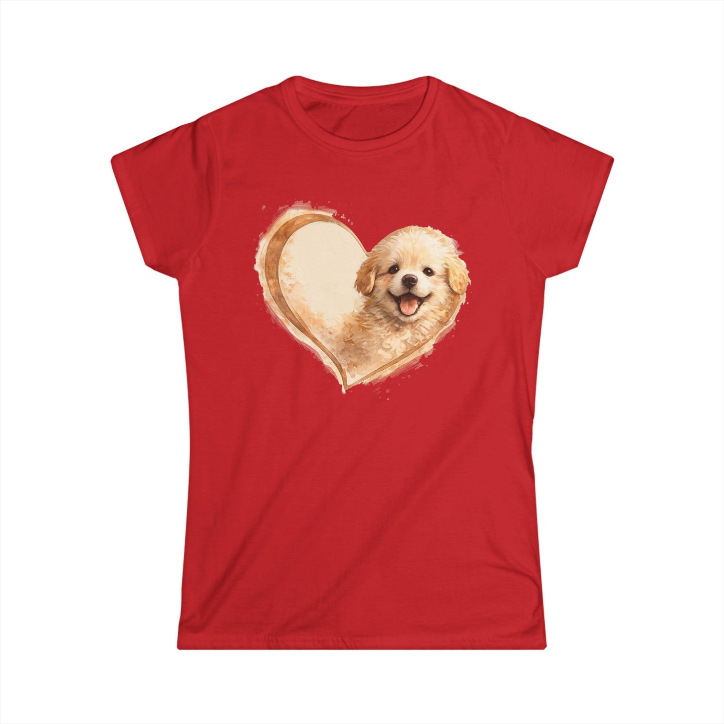 Cute Doggy in Heart Women's Tee — Adorable Dog Lover Graphic Shirt