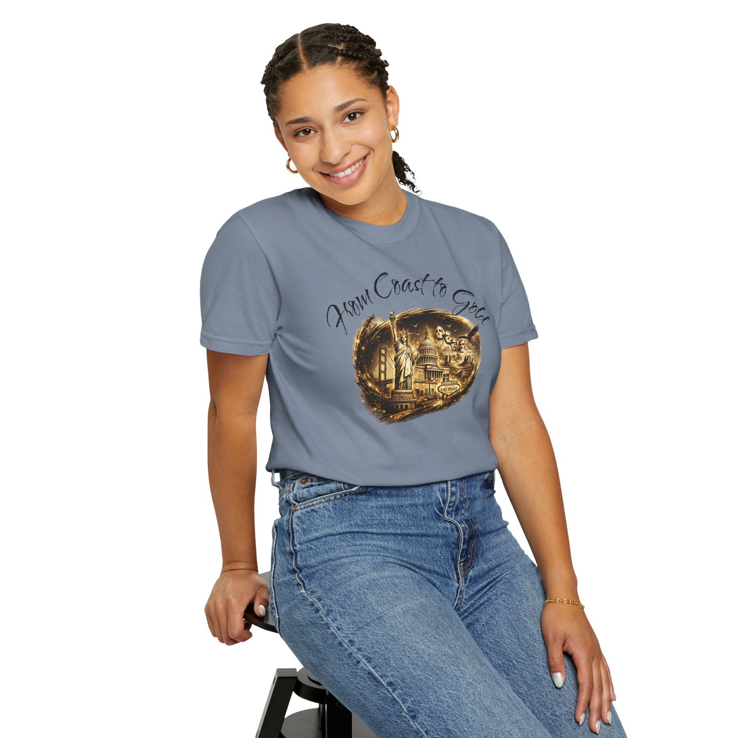 T-Shirt — 'From Coast to Cackle' Vintage Beach Scene Graphic Tee