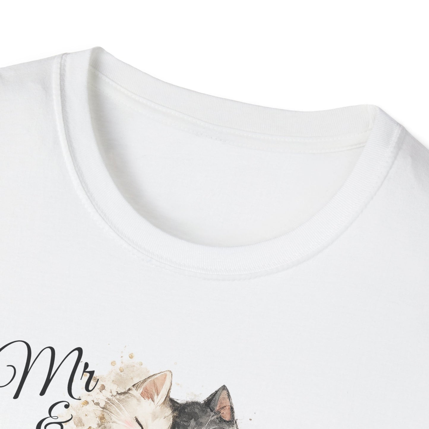 Cat Couple T-Shirt – “Me & Meow” Cute Kittens with Hearts Tee for Cat Lovers