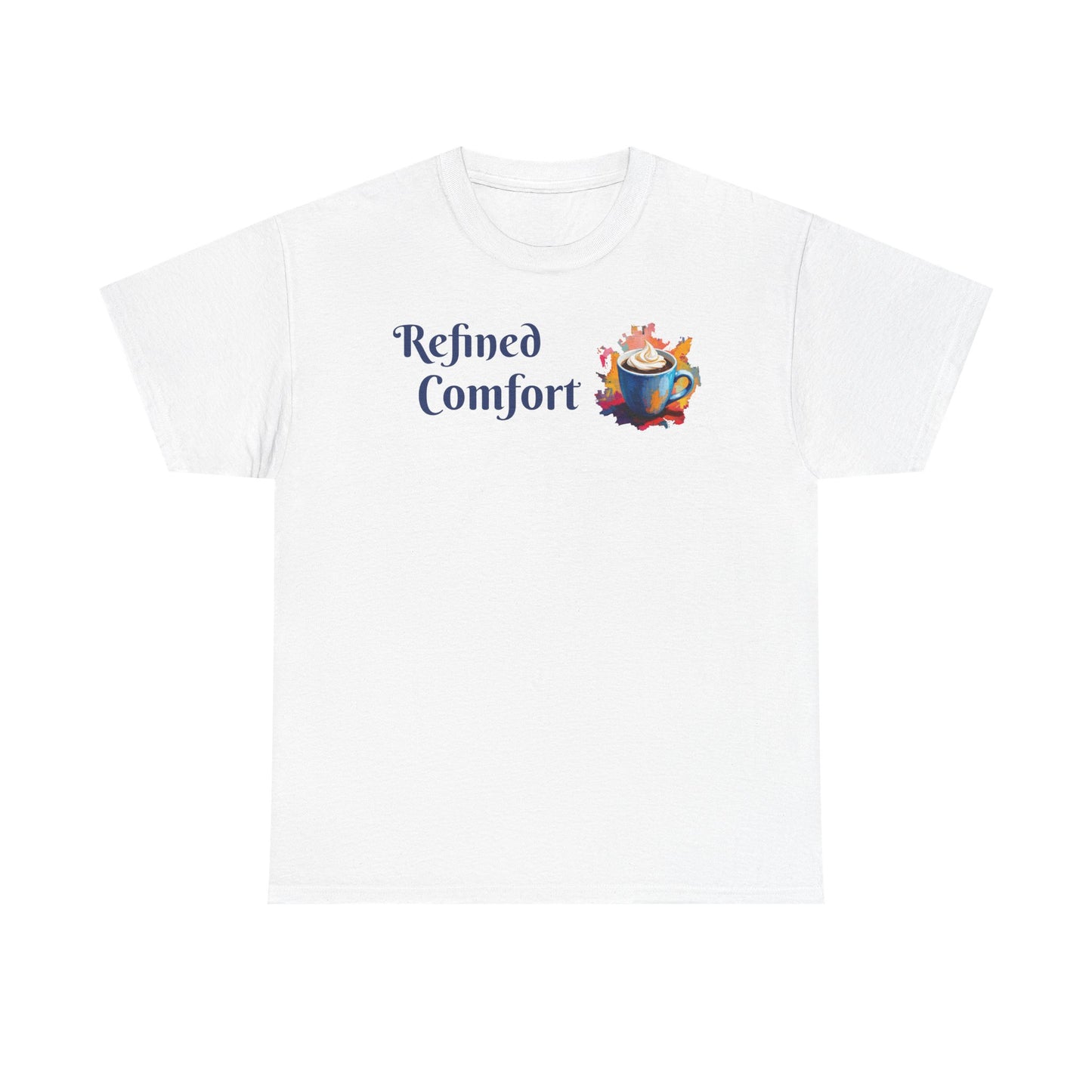 Refined Comfort Tee — Cozy Tea Cup Graphic Shirt