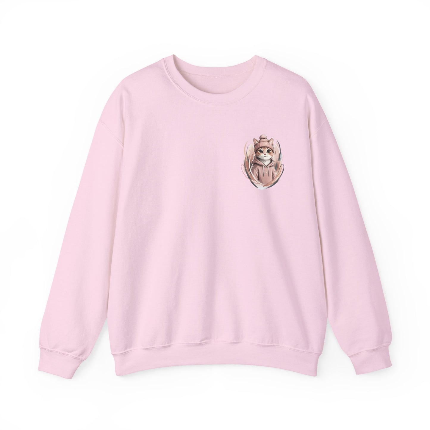Cat Stays Warm Sweatshirt — Cozy Cat Lover Crewneck