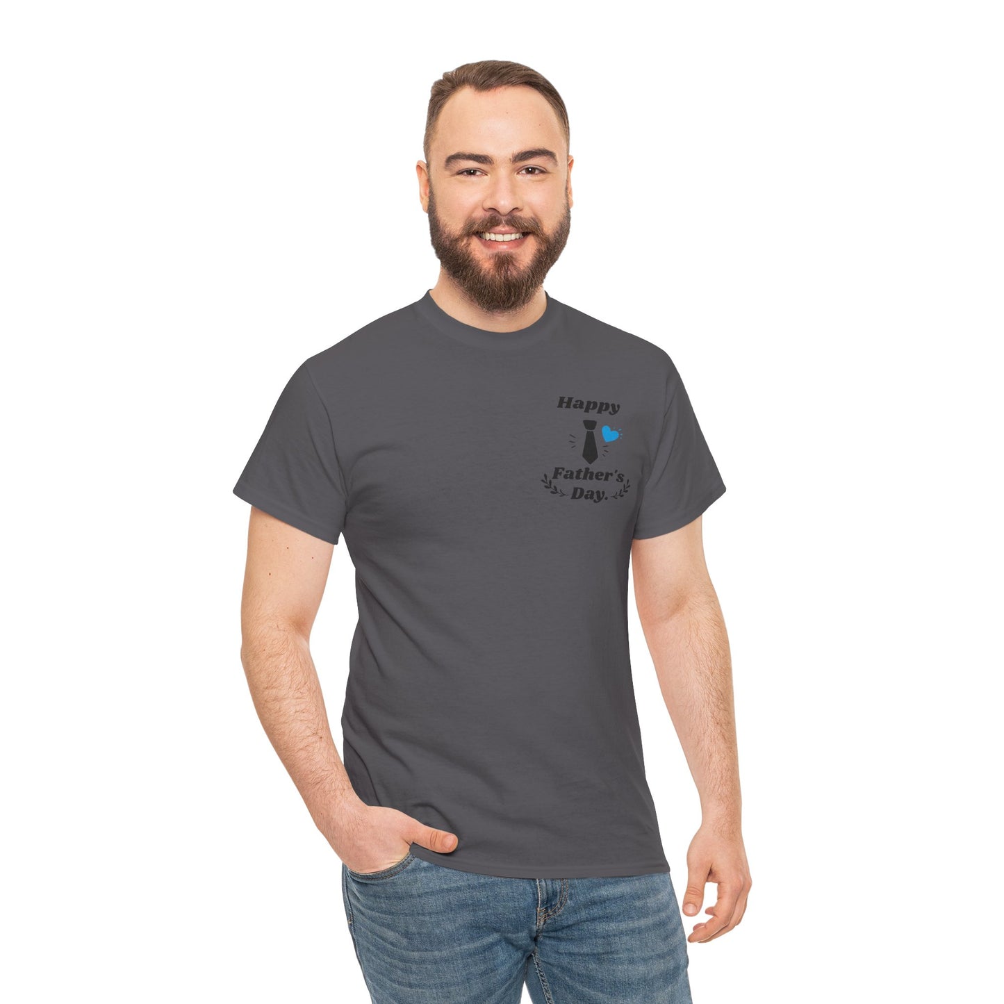 Father’s Day Tee - Happy Father’s Day Tie & Hearts Design
