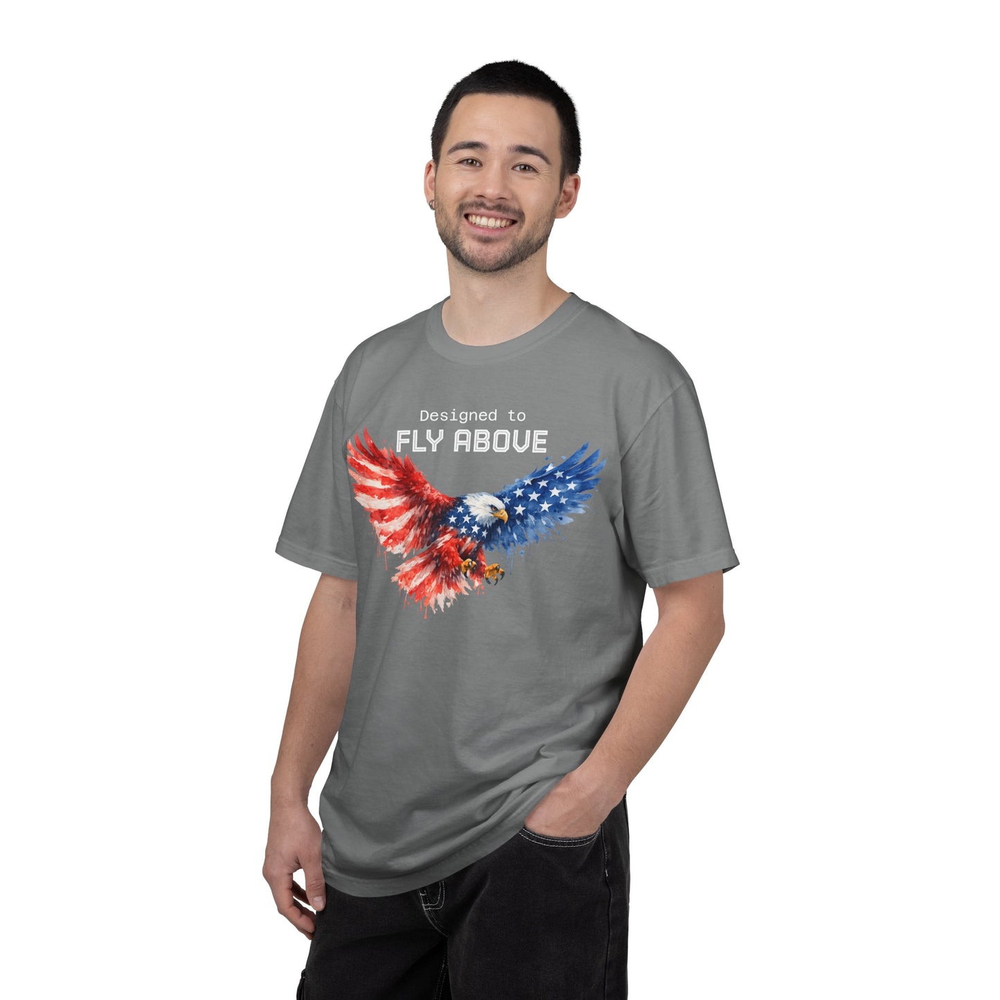 American Eagle Flag T-Shirt — Patriotic Bald Eagle Design