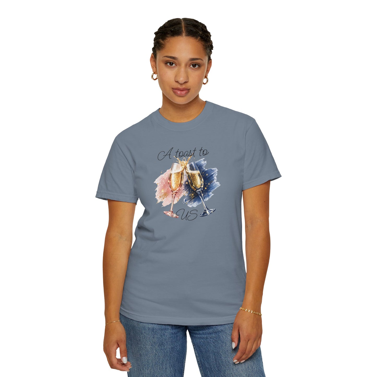 "A Toast to Us" T-Shirt —Champagne Toast Graphic Tee
