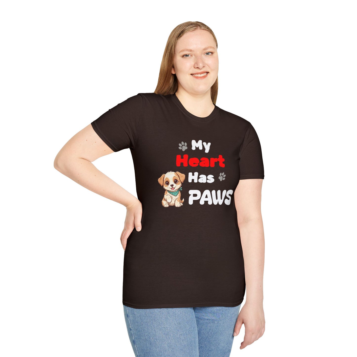 “My Heart Has Four Paws” Pet Lover T-Shirt