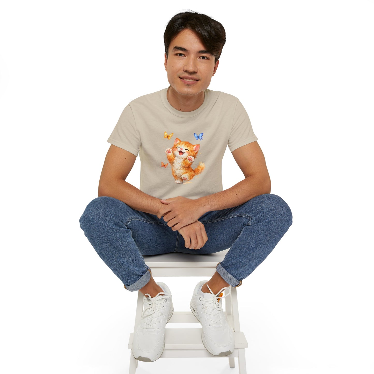 Playful Kitty T-Shirt — Cute Cat Graphic Tee
