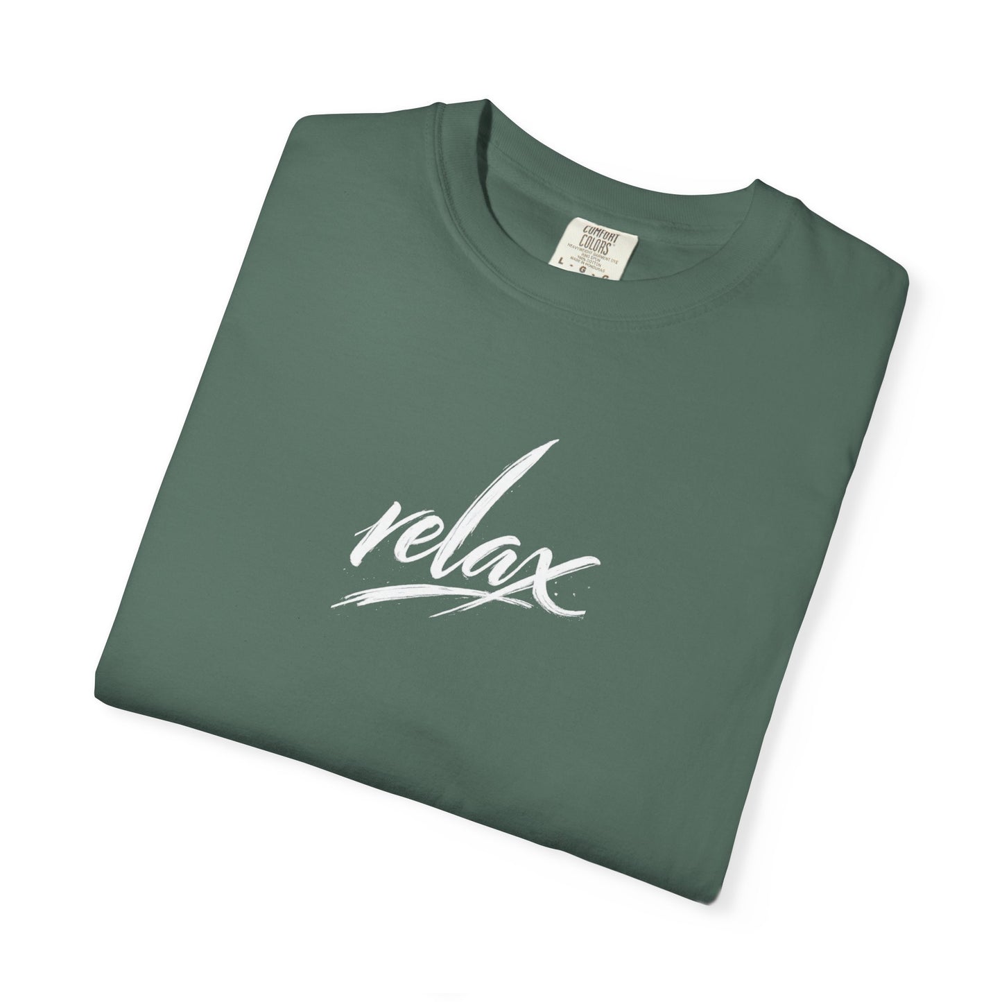 Relax Classic Garment-Dyed T-Shirt — Minimal White Crew Tee