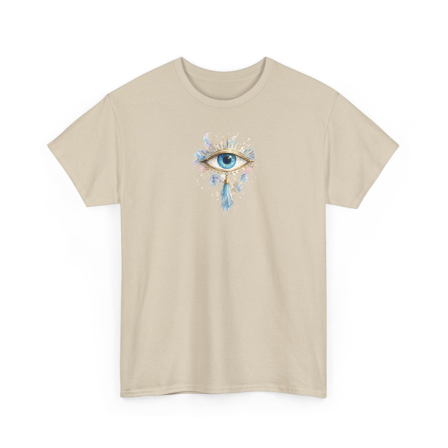Mystic Watercolor Eye T-Shirt — Small Chest Art, Spiritual Boho Tee
