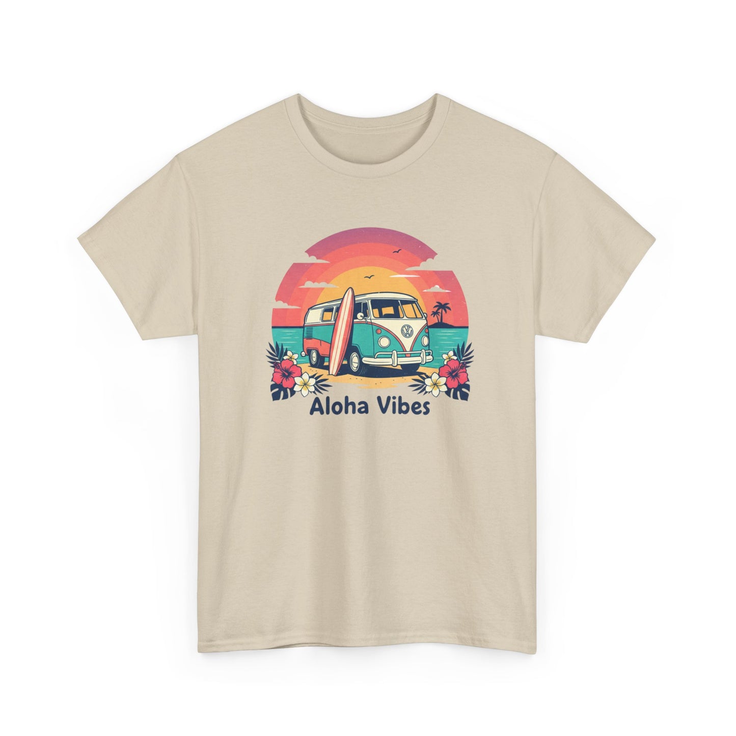 Aloha Vibes Tee — Retro Surf Van Graphic T-Shirt
