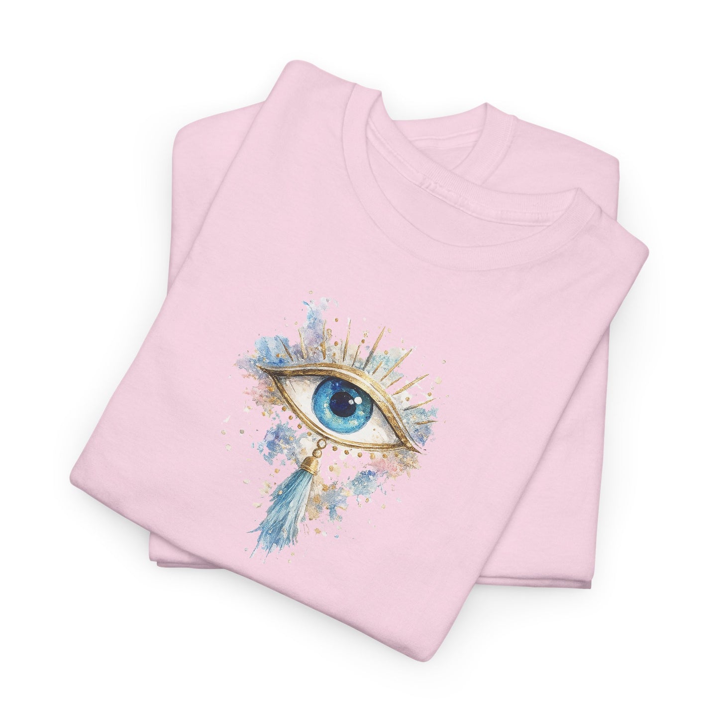 Mystic Watercolor Eye T-Shirt — Small Chest Art, Spiritual Boho Tee