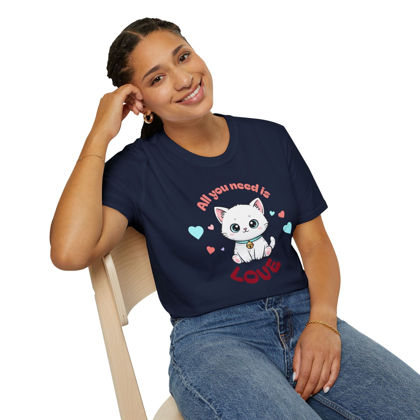 Cat 'All You Need Is Love' T-Shirt