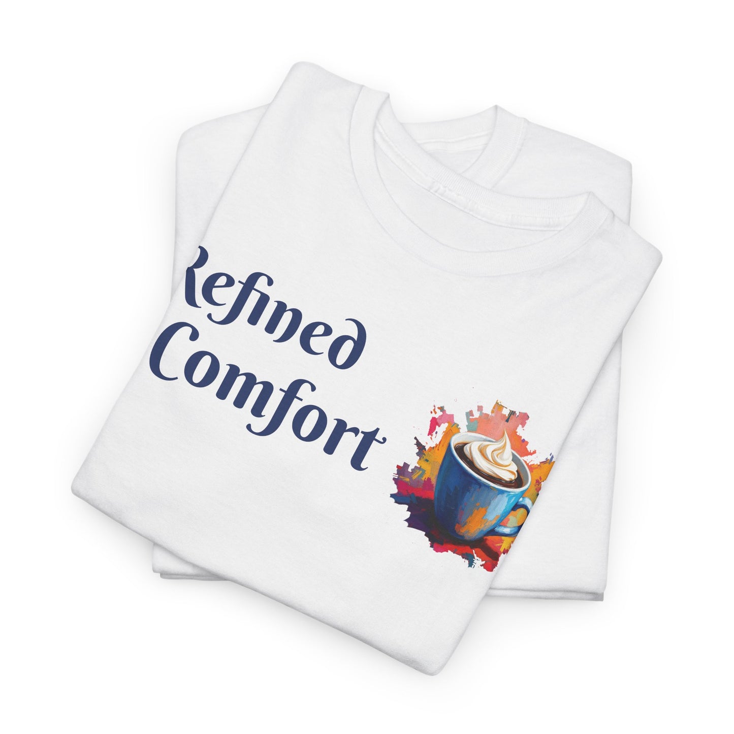 Refined Comfort Tee — Cozy Tea Cup Graphic Shirt